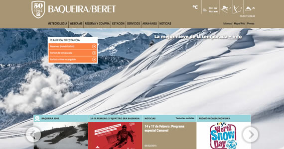 Imagen del web de Baqueira