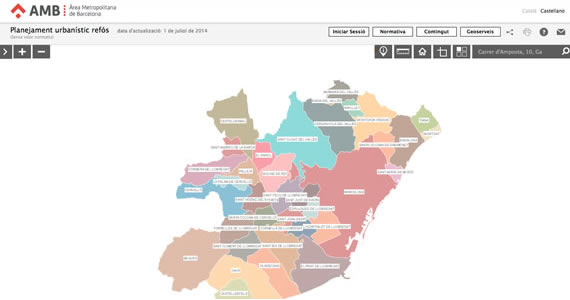 Imagen del geoportal de planejament de AMB